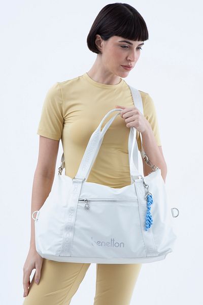 United Colors of Benetton GEANTA DE VOIAJ BENETTON FEMEIE ALB BNT1575