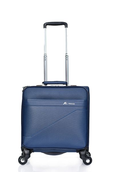 MORANO Morano Leather Cabin Luggage 16 Inch Lightweight Portable Wheeled Suitcase