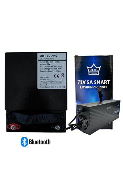 ORTEC 72v 20ah Lifepo4 Bluetooth Özellikli - 72v 5a Li-ıon Ve Lifepo4 Akü Şar...