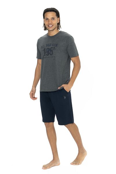 U.S. Polo Assn. Ανδρικό μπλουζάκι Polo και σορτς τσέπης, κοντό μπλουζάκι, λαιμόκοψη, λεπτομέρεια τσέπης