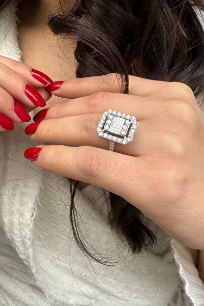 Utku Kuyumculuk 14 AYAR 1,26 CT İRİ TAŞLI BAGET YÜZÜK