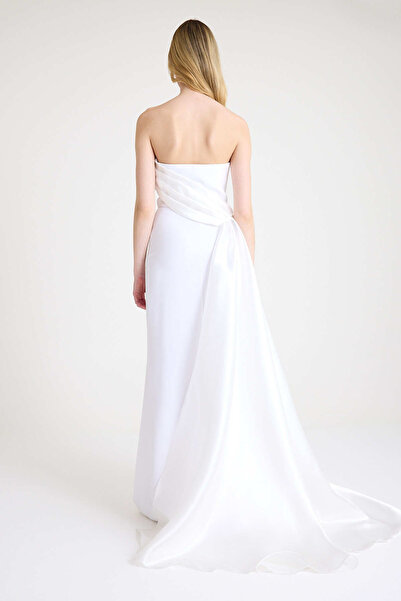 bontesel Beyaz Nikah Elbisesi Nişan Elbisesi Söz Elbisesi