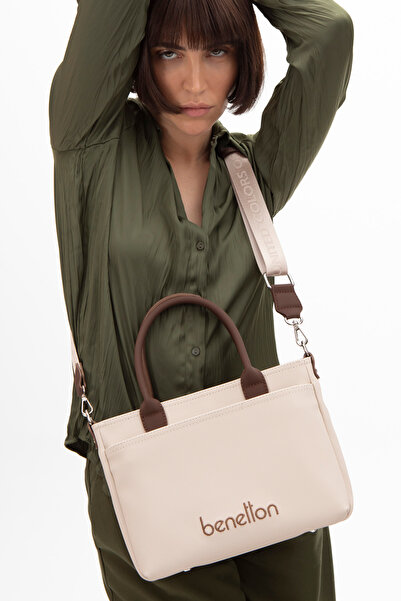United Colors of Benetton Γυναικεία τσάντα ώμου Beneton - Μπεζ/Καφέ BNT1614