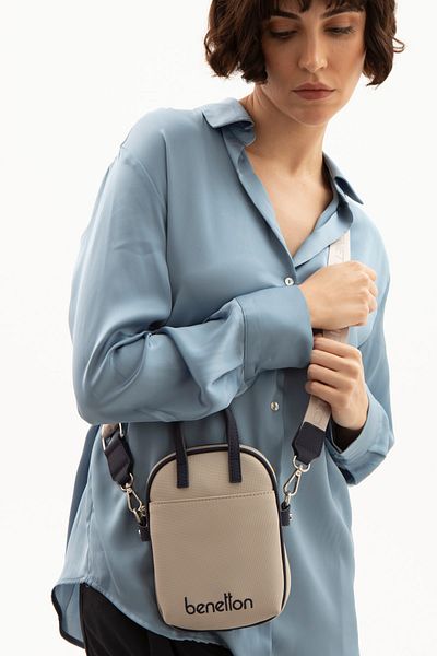 United Colors of Benetton Benetton Women's Shoulder Bag - Stone and Laci Bnt1625