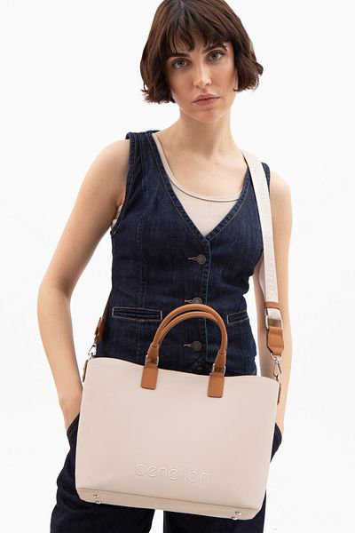 United Colors of Benetton Beneton Women's Handbag - Beige/Camil Bnt1617