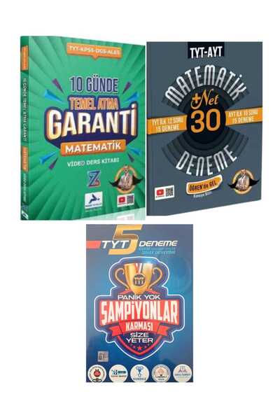 paraf yayınları 10 Günde Matematik bıyıklı matematik tyt ayt deneme ve tyt şa...