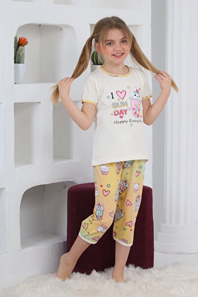 ANGELOS GIRLS Girl's Capri-Printed Pajama Set 3-11 Years 6083-84