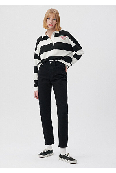 kleshus سروال جين مومي من سونيا لياما بخصر عالٍ ستار ألو بلو أندريا بلاك قماش...