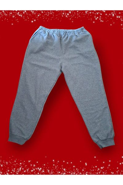 DOWRY Πολικό Γυναικείο Πυτζάμα Κάτω - Plus Size, ΓΚΡΙ, 4XL