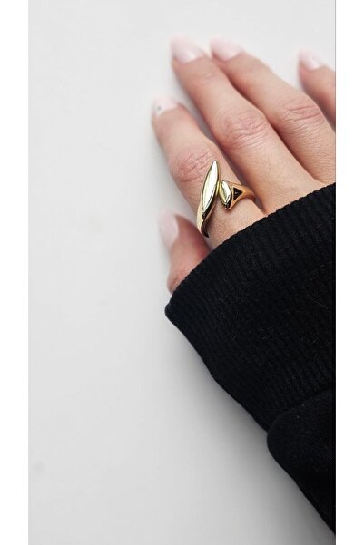 stainless steell 316L Steel Spiral Minimal Gold Adjustable Ring