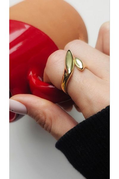stainless steell 316L Steel Spiral Minimal Gold Adjustable Ring