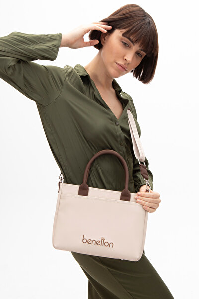 United Colors of Benetton Γυναικεία τσάντα ώμου Beneton - Μπεζ/Καφέ BNT1614