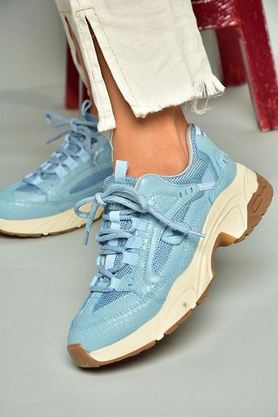 Fox Shoes U 312414209   Pantofi sport albastri cu talpă groasă