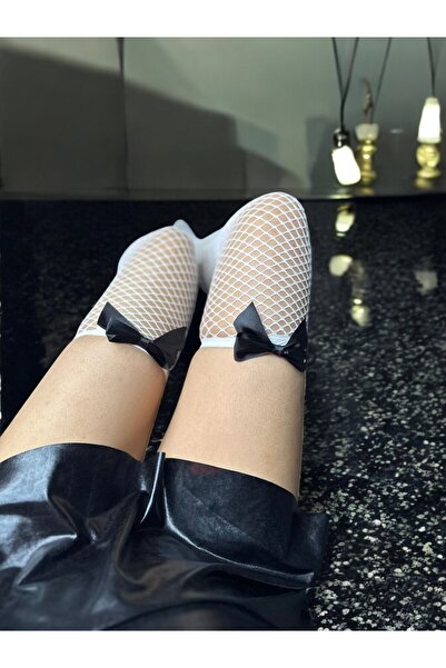 SİA LESS Women's Sexy Bow Fishnet Garter Stockings