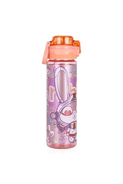 NovaKids Water Bottle 700ml with Straw- Orange