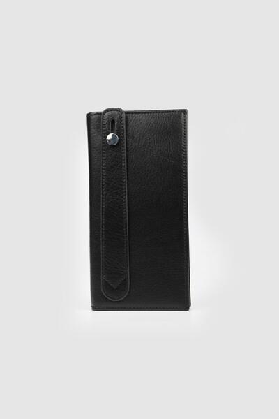 La La'Graccio Paris La'Graccio Paris Mare Men's Genuine Leather Wallet with Phone Compartment Black