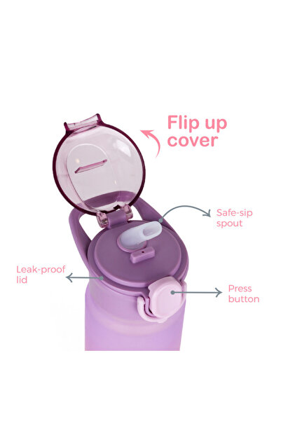 Eazy Kids Water Bottle 500ml wt Handle - Purple