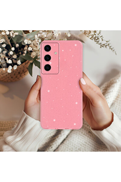 Molly Samsung Galaxy S20 FE İçin Pamuk Şeker Berry Simli Parlak Silikon Kılıf