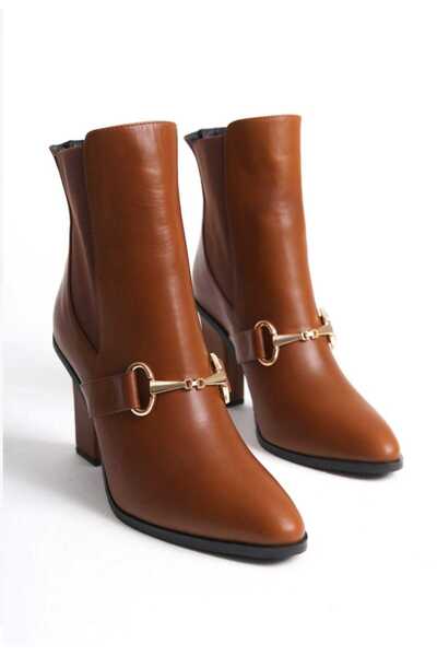 Limerence LİMERENCE Hakiki Deri Tokalı Bot Taba