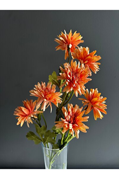 Luvienn Yapay 7 Kafalı Kasımpatı Tek Dal Çiçek-Yapay Vazo Çiçeği