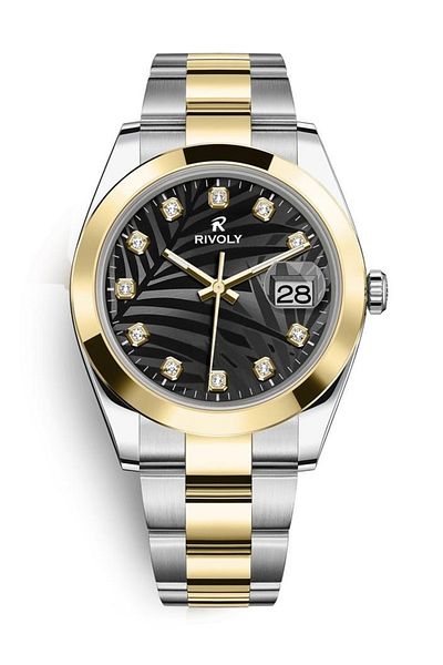 Rivoly Fashionable Men's Watch with Date in Stainless Steel