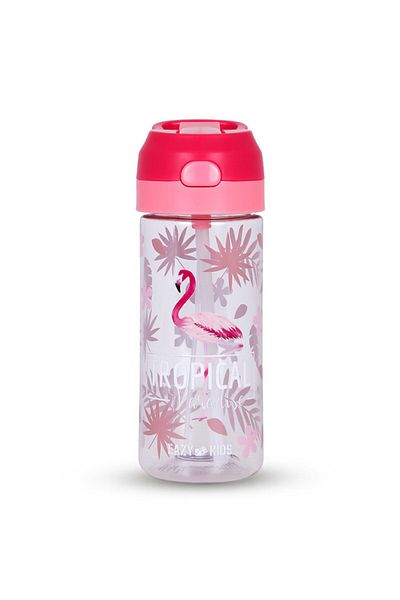 Eazy Kids Tritan Water Bottle w/ Spray Tropical Pink, 420ml