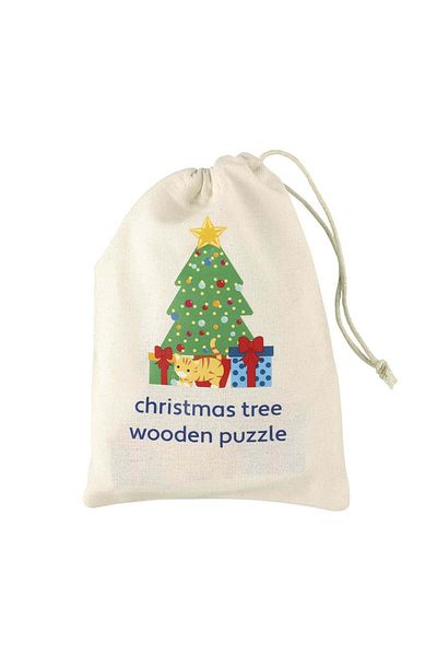 Orange Tree Toys Ξύλινο παζλ χριστουγεννιάτικου δέντρου, παιχνίδια πορτοκαλιού δέντρου