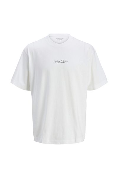 Jack & Jones Ανδρικό λευκό μπλουζάκι Chrome Silver Print ( 12273211 -BW)