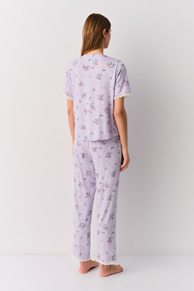 SUWEN Σετ πιτζάμες με γιακά πουκάμισο Catalina