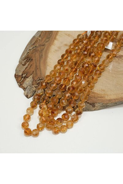 Prestij Boncuk Citrin Citrin kamen Fasetirani prirodni kamen perle niz 10 mm ...