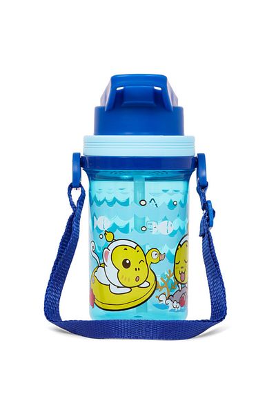 Eazy Kids Water Bottle 500ml wt Straw - Blue