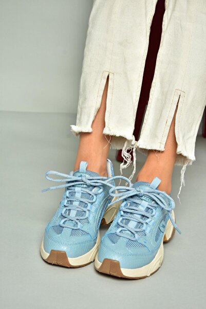 Fox Shoes U 312414209   Pantofi sport albastri cu talpă groasă