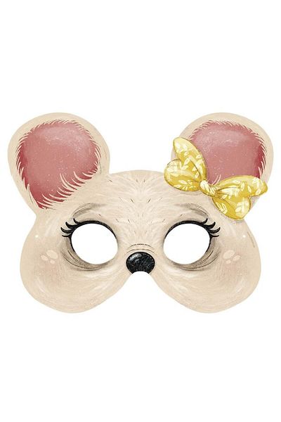 Fridolin Cat and Mouse party mask set, Fridolin