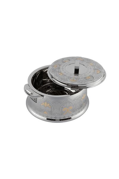ALSAIF Lojain Hotpot| Color: Silver/gold ; Size: 2500 Milliliter;sku :k4230203/1/25