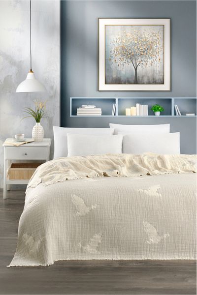 Lorenzella 100% Cotton Muslin Double Bedspread