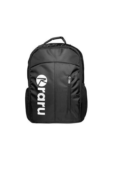 raru Black Dorsal Compartment Shoe Backpack