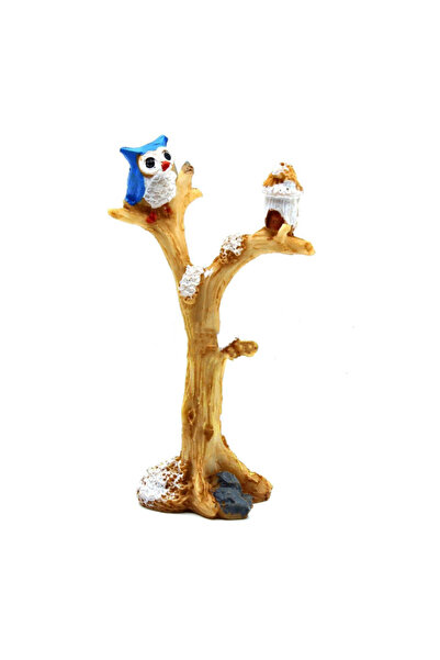 bidoluhobi Minyatür Baykuşlu Ağaç