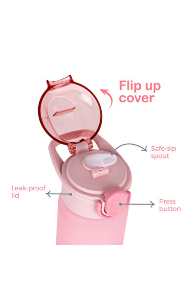 Eazy Kids Water Bottle 500ml wt Handle - Pink