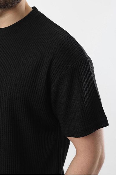 Madmext Ανδρικό T-shirt Black Crew Neck E7127