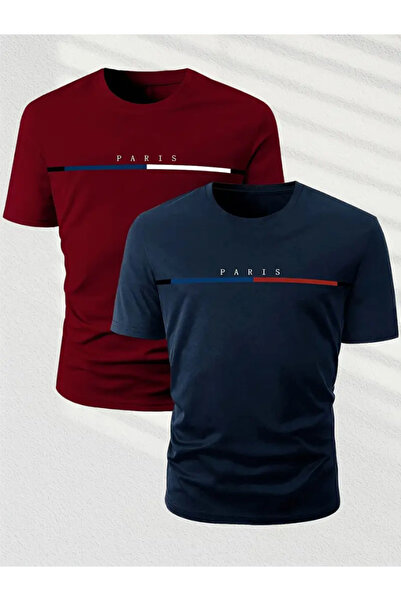 Keywest Set de 2 tricouri oversize cu imprimeu Paris