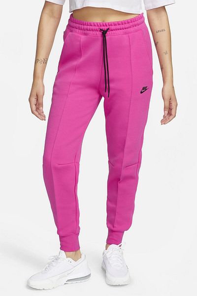 Nike Sportswear Tech Fleece Standard Fit Mid Rise Jogger Women's Sweatpants Fuchsia