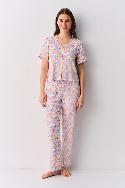 SUWEN Blossom Masculine Pajama Set