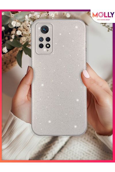 Molly Silver Berry Glitter Shiny Silicone Case for Xiaomi Redmi Note 11 Pro