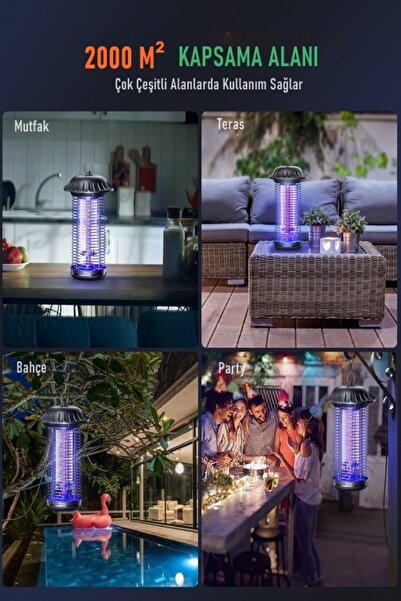 Rowenger MO8C UV-LED İç Ve Dış Mekan Elektrikli Sinek Öldürücü Sivri Sinek Öldürücü Lamba