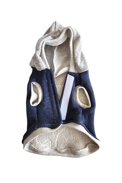 atelyu Cat Dog Suit Denim Look Cardigan Coat Vest