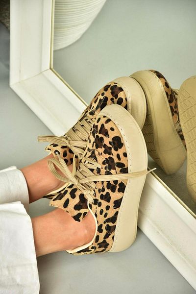 Fox Shoes U 811502302   Leopardí semišové sportovní boty tenisky