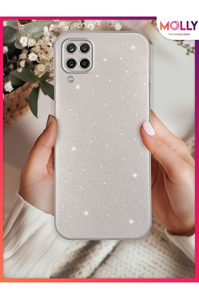 Molly Silver Berry Glitter Shiny Silicone Case for Samsung Galaxy A22