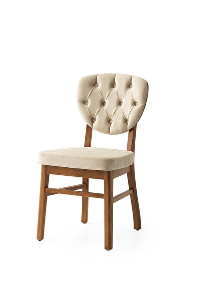 Evistro Elma Ahşap Gürgen Gövde Salon Balkon ve Mutfak Sandalyesi 4 ADET