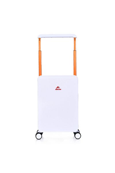MORANO Morano Cabin Suitcase 20 Inch 4 Wheel Spinner with TSA Lock White