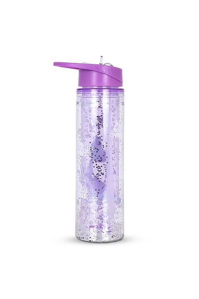 Eazy Kids Tritan Double Wall Glitter 550ml Water Bottle  - Mermaid Purple